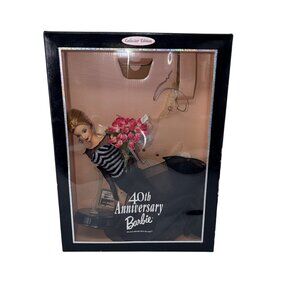 1998 40th Anniversary Barbie Doll #21384 Collector Edition Black Gown Roses